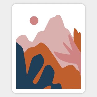 Mountains sunset landscape Sticker
